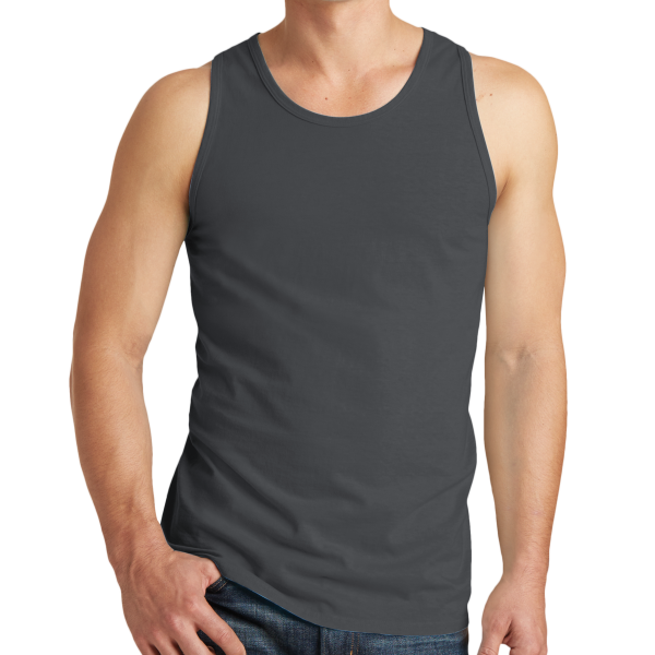 Port & Co Beach Wash ® Garment Dyed Tank, Coal, Front view