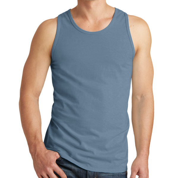Port & Co Beach Wash ® Garment Dyed Tank, Denim Blue, Front view