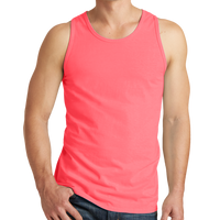 Port & Co Beach Wash ® Garment Dyed Tank, Neon Coral, Front view