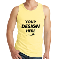 Port & Co Beach Wash ® Garment Dyed Tank, Popcorn, Front view, Mockup