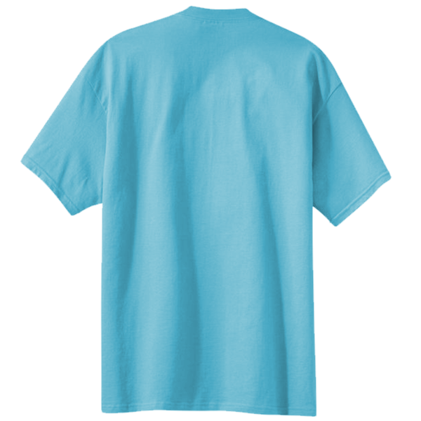 Port & Co Core Blend Pocket Tee, Aquatic Blue, Back view