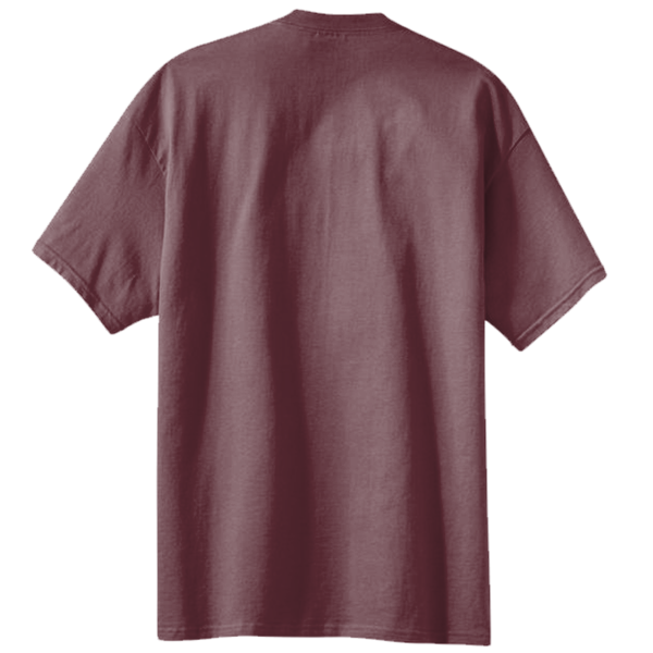 Port & Co Core Blend Pocket Tee, Athletic Maroon, Back view
