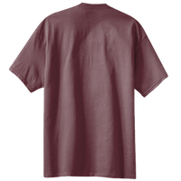 Port & Co Core Blend Pocket Tee, Athletic Maroon, Back view