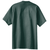 Port & Co Core Blend Pocket Tee, Dark Green, Back view