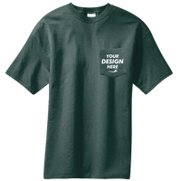 Port & Co Core Blend Pocket Tee, Dark Green, Front view, Mockup