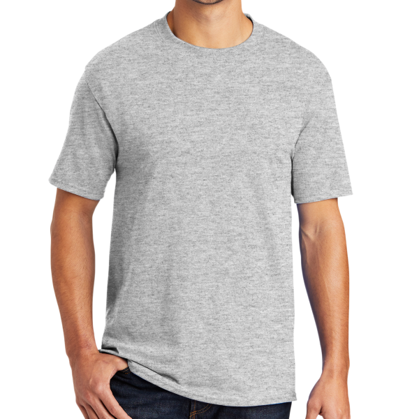 Port & Co Core Blend Tee, Ash, Front view