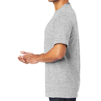 Port & Co Core Blend Tee, Ash, Left Sleeve view
