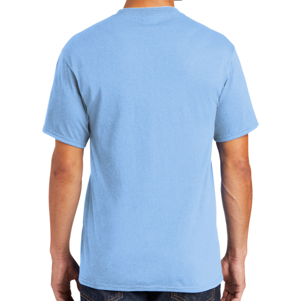 Port & Co Core Blend Tee, Light Blue, Back view