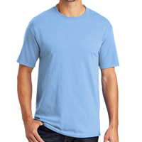 Port & Co Core Blend Tee, Light Blue, Front view