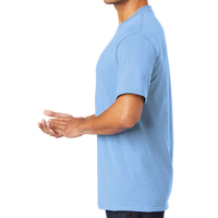 Port & Co Core Blend Tee, Light Blue, Left Sleeve view