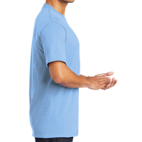 Port & Co Core Blend Tee, Light Blue, Right Sleeve view