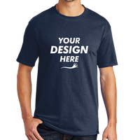 Port & Co Core Blend Tee, Navy, Front view, Mockup