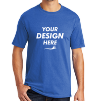 Port & Co Core Blend Tee, Royal, Front view, Mockup