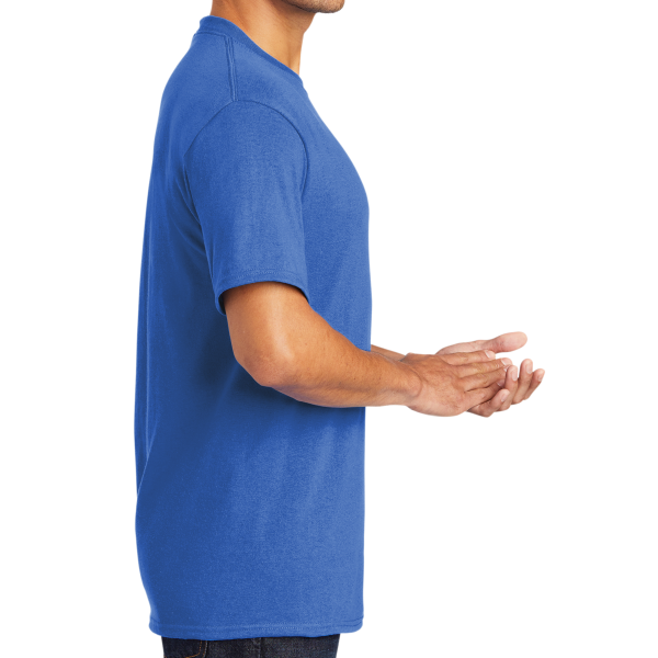Port & Co Core Blend Tee, Royal, Right Sleeve view