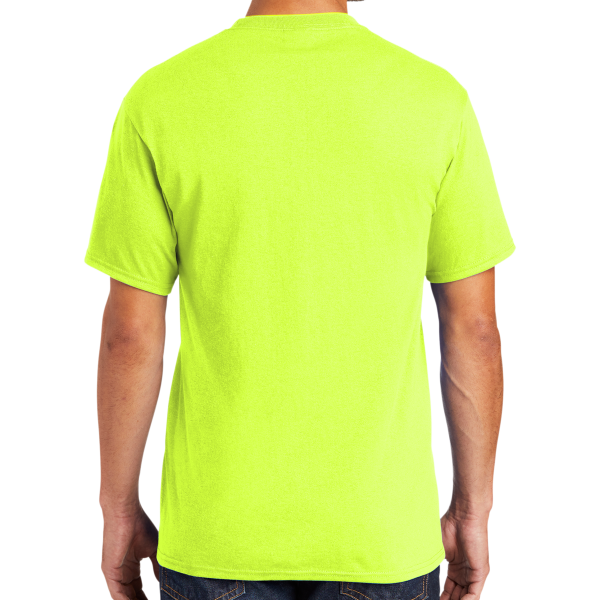 Port & Co Core Blend Tee, Safety Green, Back view