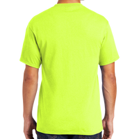 Port & Co Core Blend Tee, Safety Green, Back view