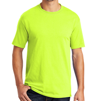 Port & Co Core Blend Tee, Safety Green, Front view