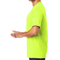 Port & Co Core Blend Tee, Safety Green, Left Sleeve view