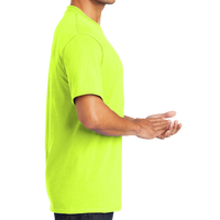 Port & Co Core Blend Tee, Safety Green, Right Sleeve view