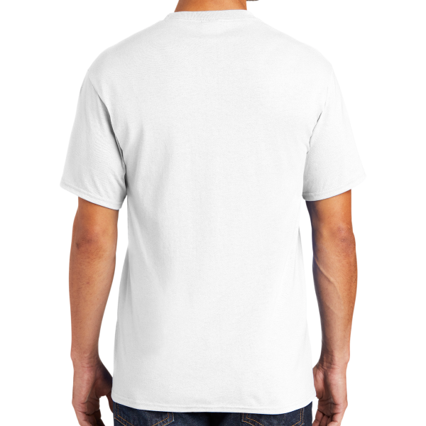 Port & Co Core Blend Tee, White, Back view