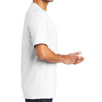Port & Co Core Blend Tee, White, Right Sleeve view