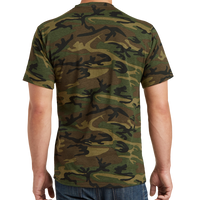 Port & Co Core Cotton Camo Tee, Military Camo, Back view