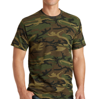 Port & Co Core Cotton Camo Tee, Military Camo, Front view
