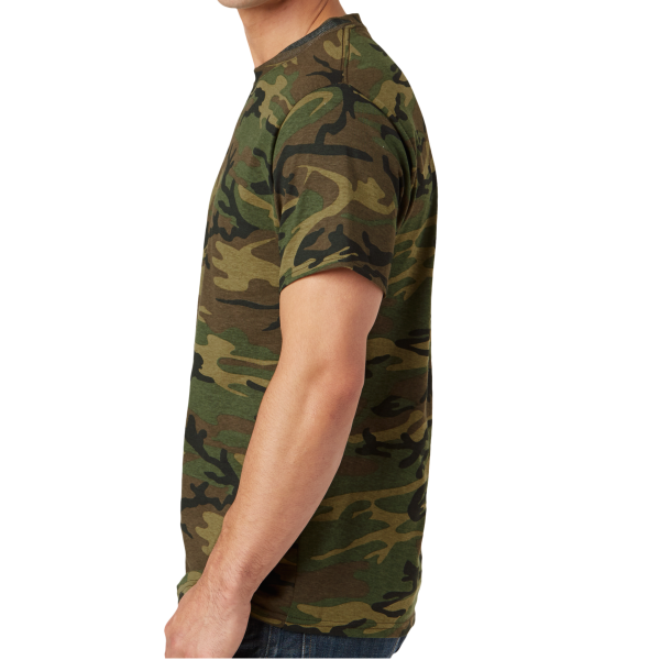 Port & Co Core Cotton Camo Tee, Military Camo, Left Side view