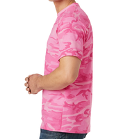 Port & Co Core Cotton Camo Tee, Pink Camo, Left Side view