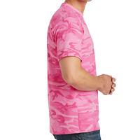 Port & Co Core Cotton Camo Tee, Pink Camo, Right Side view