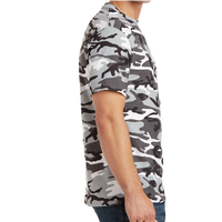 Port & Co Core Cotton Camo Tee, Winter Camo, Right Side view