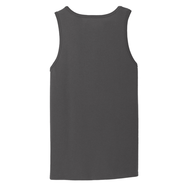 Port & Co Core Cotton Tank Top, Charcoal / Charcoal, Back view