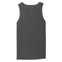 Port & Co Core Cotton Tank Top, Charcoal / Charcoal, Back view