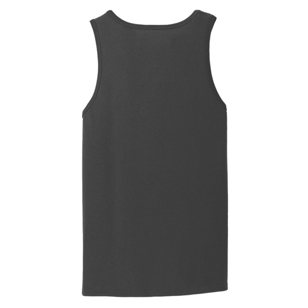 Port & Co Core Cotton Tank Top, Dark Heather Grey / Dark Heather Grey, Back view