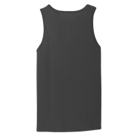Port & Co Core Cotton Tank Top, Dark Heather Grey / Dark Heather Grey, Back view