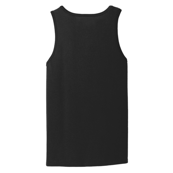 Port & Co Core Cotton Tank Top, Jet Black / Jet Black, Back view
