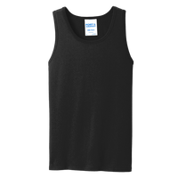 Port & Co Core Cotton Tank Top, Jet Black / Jet Black, Front view