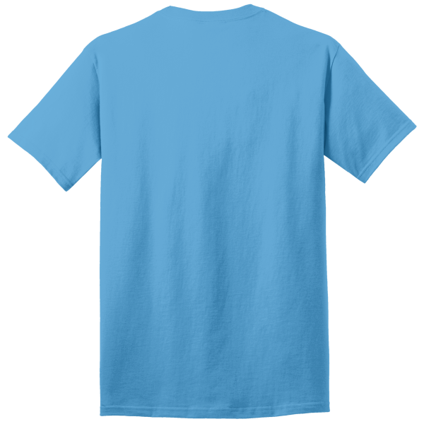 Port & Co Core Cotton Tee, Aquatic Blue, Back view