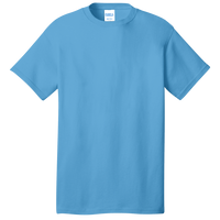 Port & Co Core Cotton Tee, Aquatic Blue, Front view