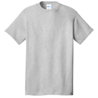 Port & Co Core Cotton Tee, Ash, Front view