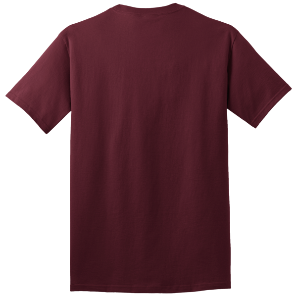 Port & Co Core Cotton Tee, Athletic Maroon, Back view