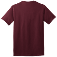 Port & Co Core Cotton Tee, Athletic Maroon, Back view