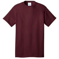 Port & Co Core Cotton Tee, Athletic Maroon, Front view