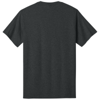 Port & Co Core Cotton Tee, Black Heather, Back view
