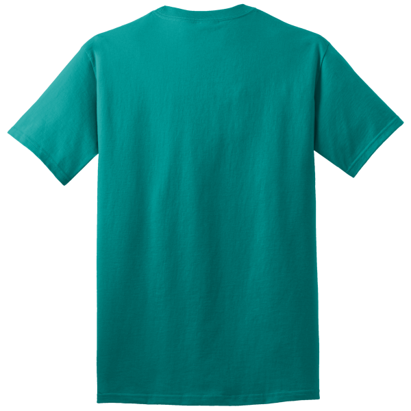 Port & Co Core Cotton Tee, Bright Aqua, Back view