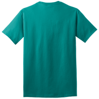 Port & Co Core Cotton Tee, Bright Aqua, Back view