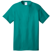 Port & Co Core Cotton Tee, Bright Aqua, Front view