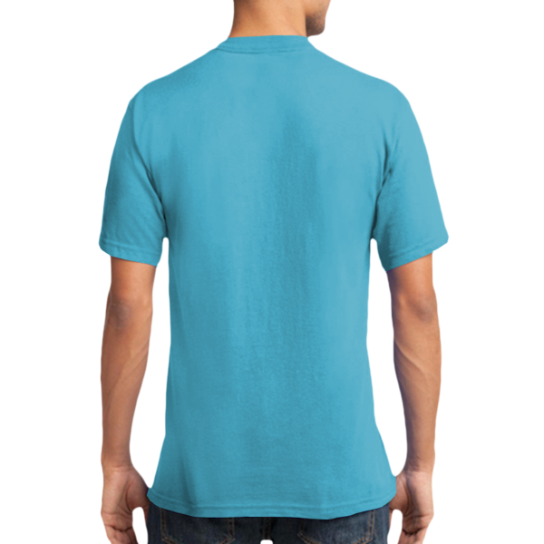 Port & Co Core Cotton V Neck Tee, Aquatic Blue, New product view view