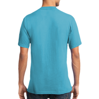 Port & Co Core Cotton V Neck Tee, Aquatic Blue, New product view view