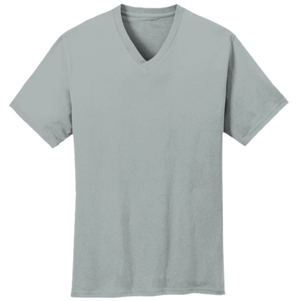 Port & Co Core Cotton V Neck Tee, Athletic Heather, New product view view